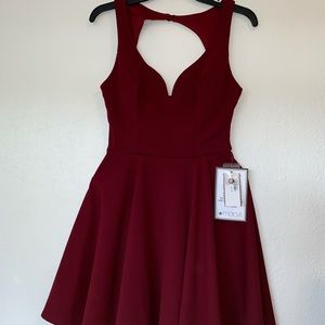 B Darlin Open-Back Fit & Flare Dress